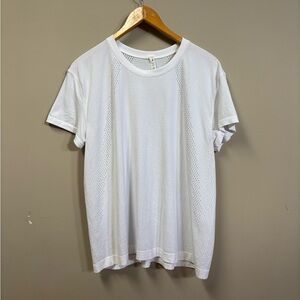Lululemon Athletica White Mesh Top